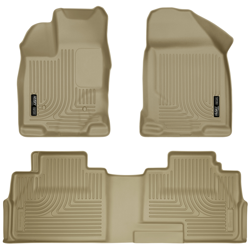 Lincoln MKX Floor Liners - Front & 2nd Seat - Husky Liners - WeatherBeater - Tan - `07-`13 Lincoln MKX Floor Liners - Front & 2nd Seat - Husky Liners - WeatherBeater - Tan - `07-`13
